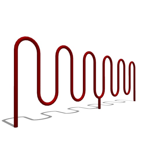 Winder-Plus Bike Rack: 13 Bike, Surface or In Ground Mount