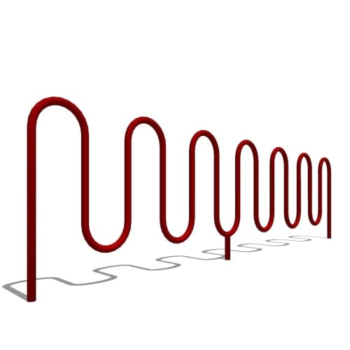 Winder-Plus Bike Rack: 15 Bike, Surface or In Ground Mount