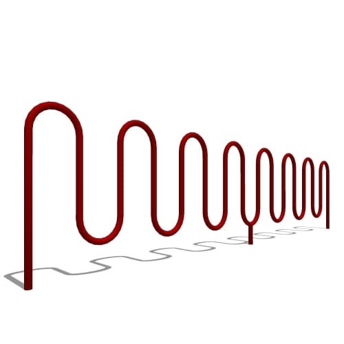 Winder-Plus Bike Rack: 17 Bike, Surface or In Ground Mount