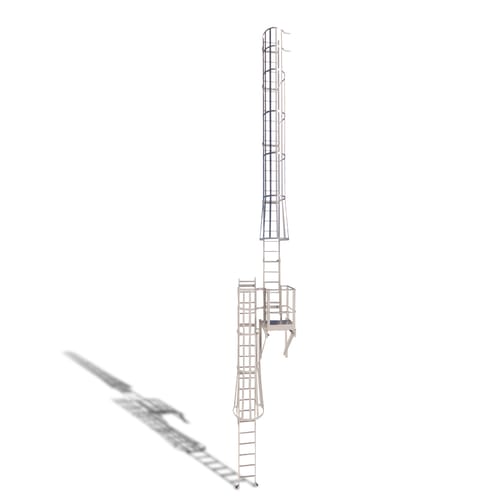 Cages & Platforms: 561SE-CP Side Exit with Rest Platform