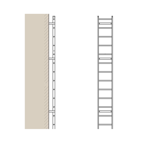 Exterior Roof Access Ladder: 561SE Side Exit