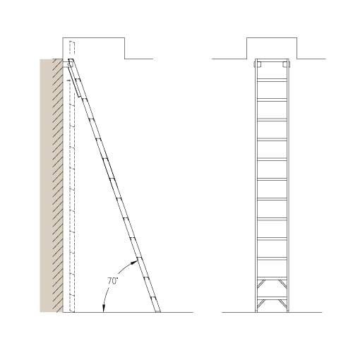 Roof Hatch Access: HP70 – 70° Folding Ladder