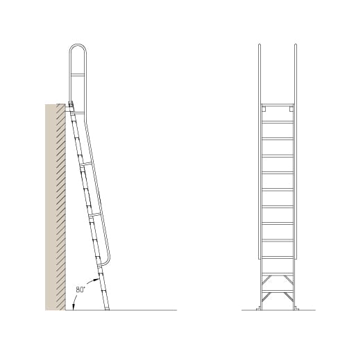 Mezzanine Access: M80 – 80° Ships Ladder
