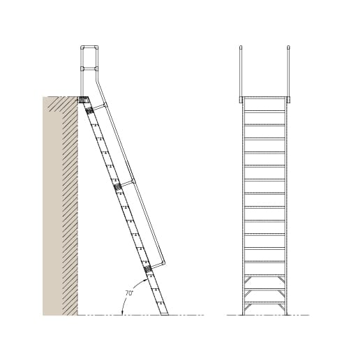 Mezzanine Access: M1000 – 70° Ships Ladder