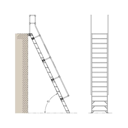 Mezzanine Access: M1000 – 65° Ships Ladder