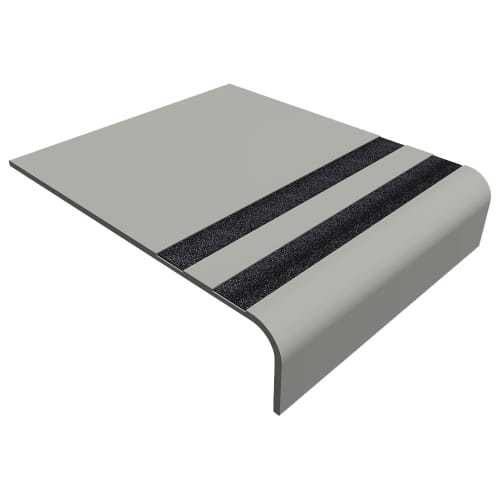 Rubber Treads: Abrasive Strip - Heavy-Duty Round Nose
