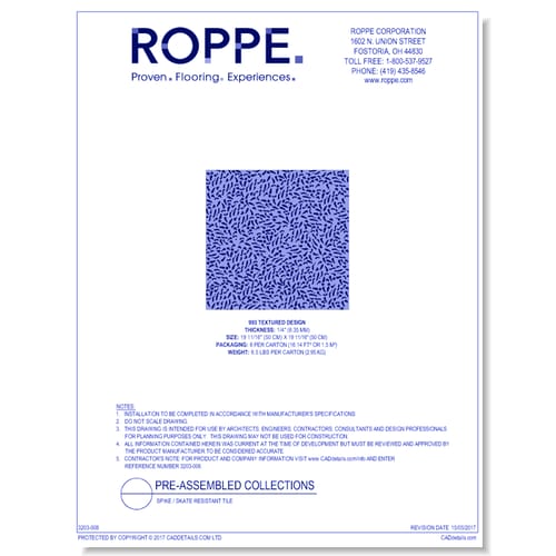 Spike / Skate Resistant Tile