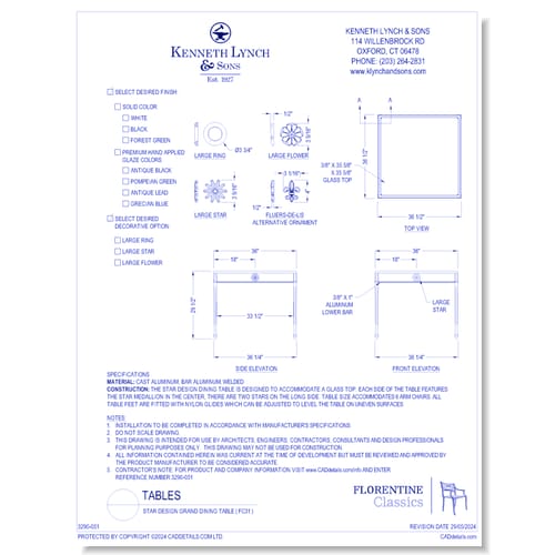 Star Design Grand Dining Table ( FC31 )