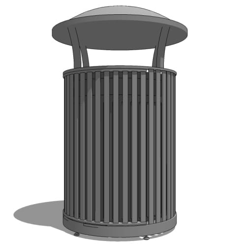 Model A-36: Steelsites™ Side-Door Litter Receptacle, 36 gal (136 L)