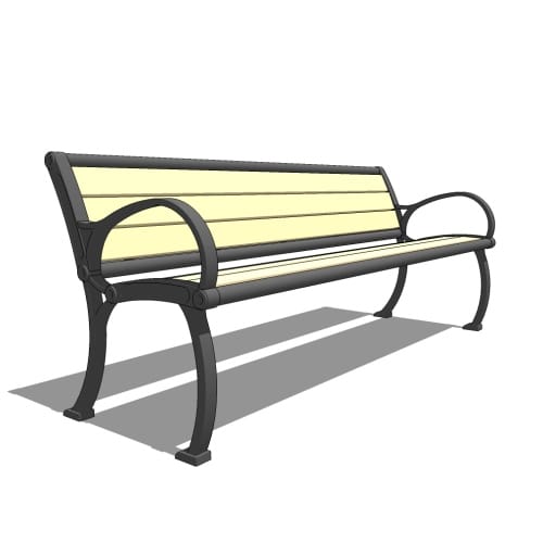 Model FM-324: Framers Modern™ Bench, Wood or Recycled Slats