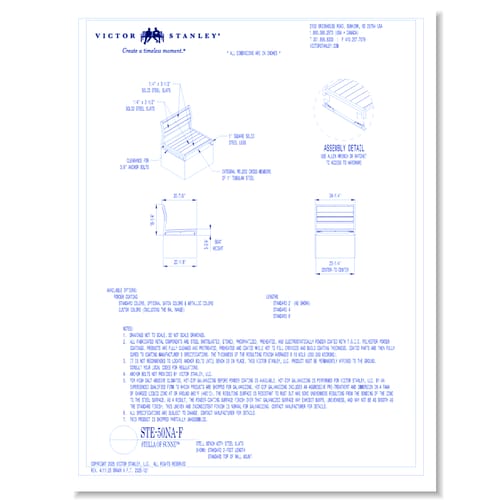 Model STE-50NA-F: 2' Length, Steel Slats, Top of Wall Mount, Armless