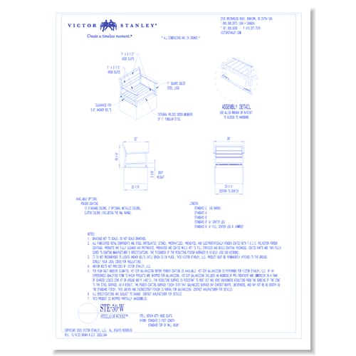 Model STE-50-W: 2' Length, Wood Slats, Top of Wall Mount