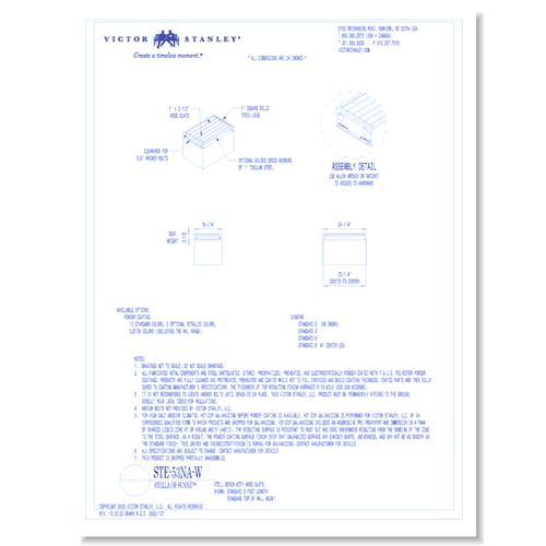 Model STE-53NA-F: 2' Length, Steel Slats, Top of Wall Mount, Armless