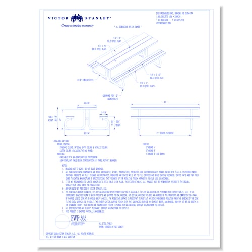 Model FWF-565: 8' (2.4m) Length, Surface Mount