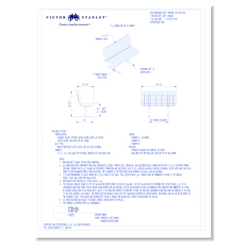 Model UB-20: 4’ Length, Surface Mount