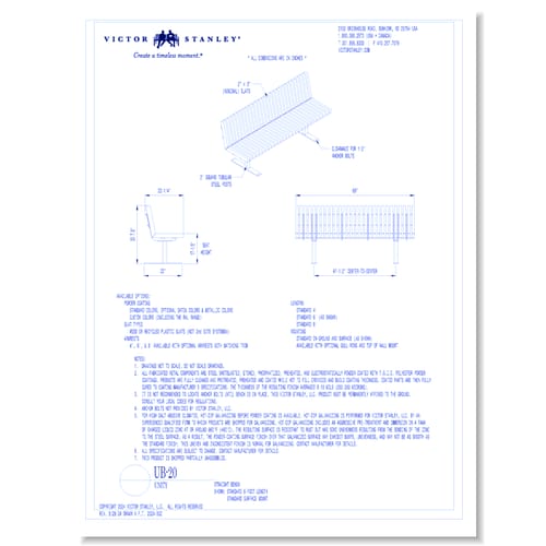 Model UB-20: 6’ Length, Surface Mount