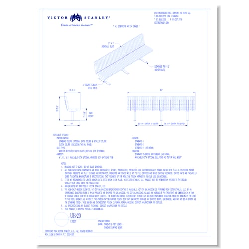 Model UB-20: 8’ Length, Surface Mount