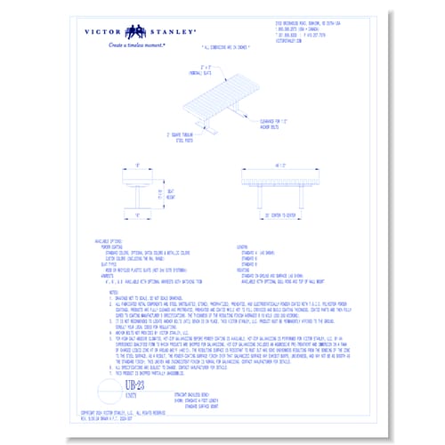 Model UB-23: 4’ Length, Surface Mount