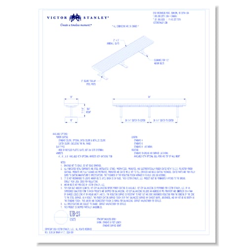 Model UB-23: 8’ Length, Surface Mount