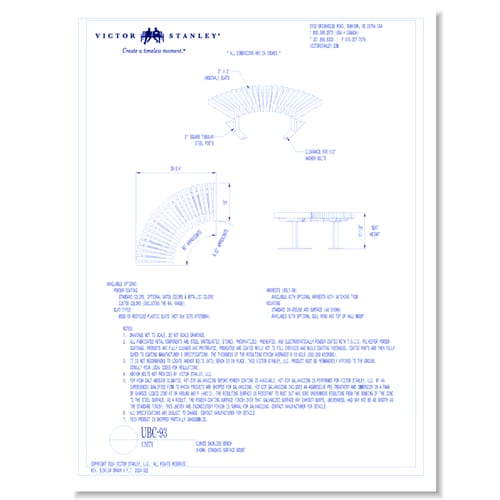Model UBC-93 Backless: Surface Mount