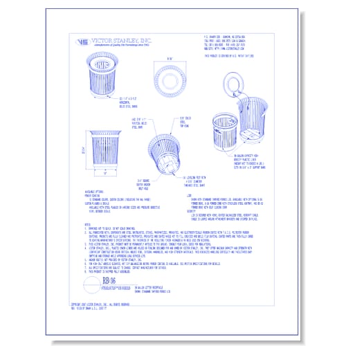 Model RB-36: Steelsites™ RB Litter Receptacle, 36 gal (136 L)
