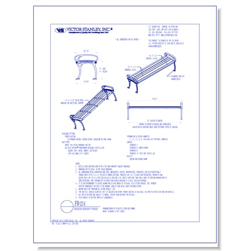 Model FB-214: Framers Modern™ Bench