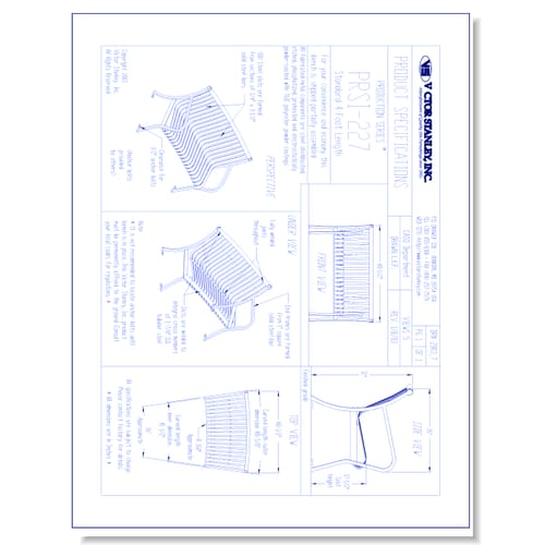 Model PRSI-227: Production Curved Inside-Facing Bench