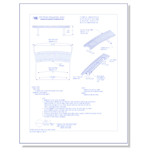 Model FRB-2: Steelsites™ Curved Backless Bench