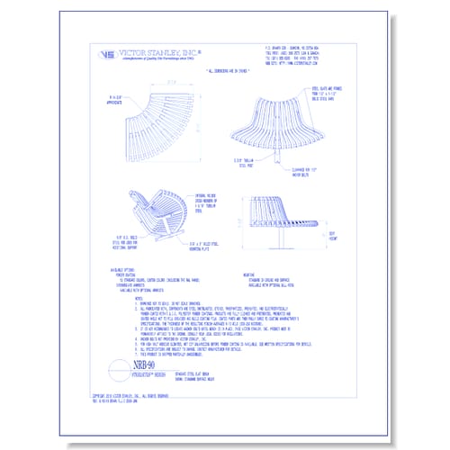 Model NRB-90: Steelsites™ Curved Bench