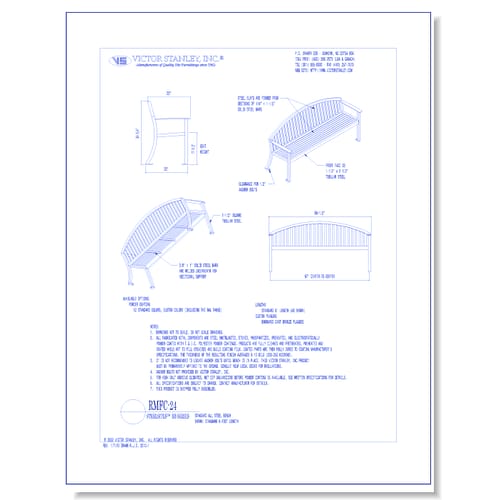 Model RMFC-24: Steelsites™ RB Bench