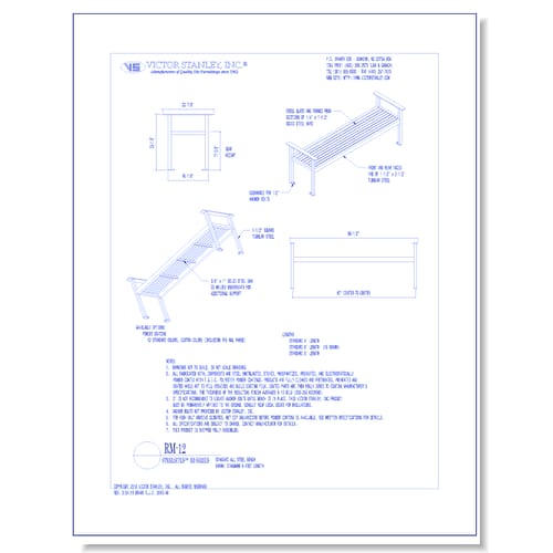 Model RM-12: Steelsites™ RB Backless Bench