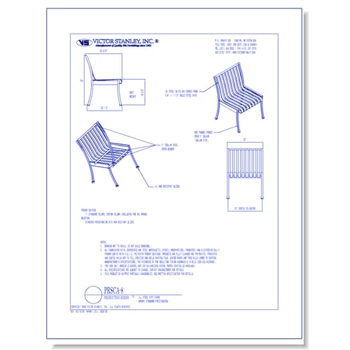 Model PRSCA-8: Production Café Chair Armless