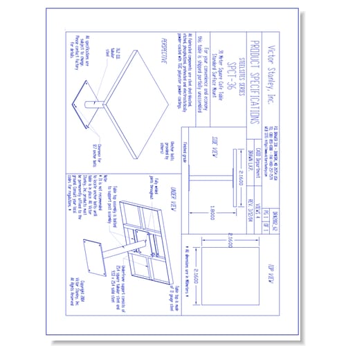 Model SPCT-36: Steelsites™ Table (914 mm) square café table