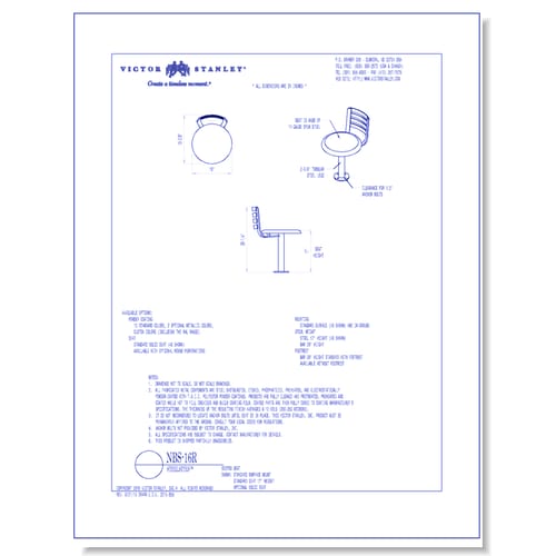 Model NBS-16R: Bistro Seat w/back