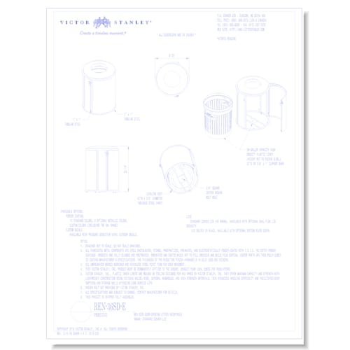 Model REN-36D-E: Perenne Side-Door Litter Receptacle