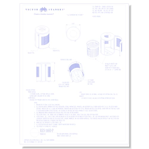 Model REN-36SD-P: Perenne Side-Door Litter Receptacle