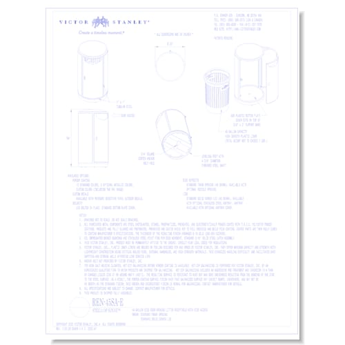 Model REN-45SA-E: Stella of Sunne™ Side-Door Litter Receptacle, 45 gal (170 L)