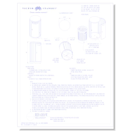 Model REN-45SA-W: Stella of Sunne™ Side-Door Litter Receptacle, 45 gal (170 L)