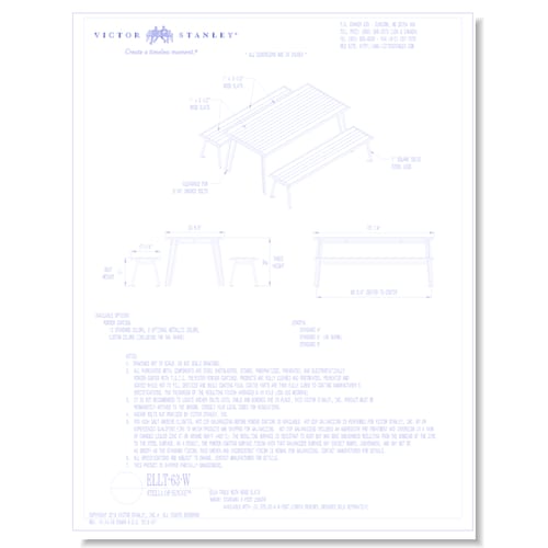 Model ELLT-63-W: Ella Table with Wood Slats - 6ft