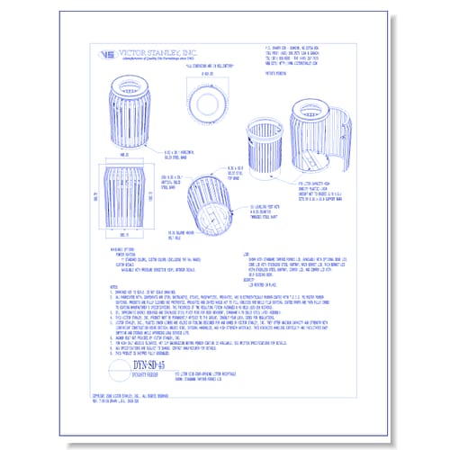 Model DYN-SD-45: Dynasty Side-Door Litter Receptacle, 45 gal (170 L)