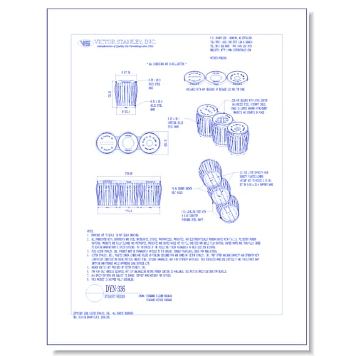 Model DYN-336: Dynasty Recycling Station, Three 36 gal (136 L) liners