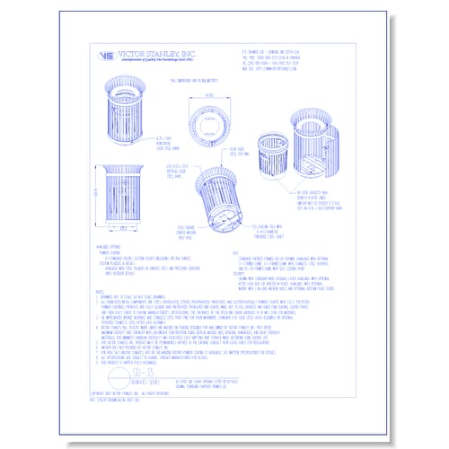 Model SD-35: Ironsites® Side-Door Litter Receptacle, 24 gal (90 L)