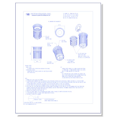 Model S-42: Ironsites® Litter Receptacle, 36 gal (136 L)