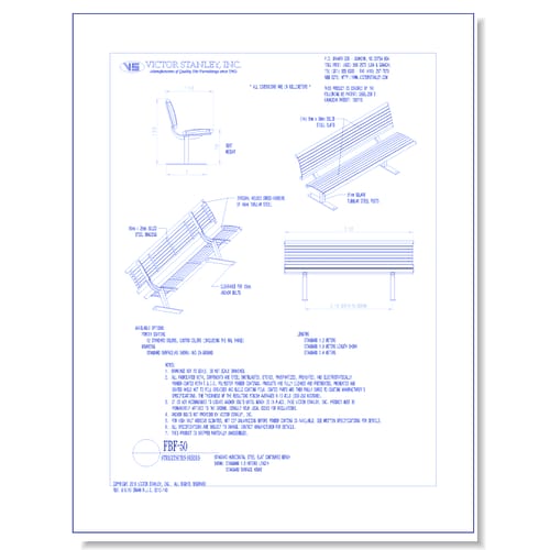 Model FBF-50: Streetsites™ Bench, Horizontal Steel Slats