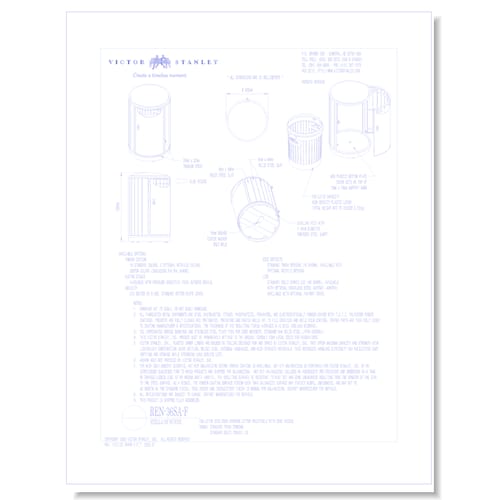 Model REN-36SA-F: Stella of Sunne™ Side-Door Litter Receptacle, 36 gal (136L)
