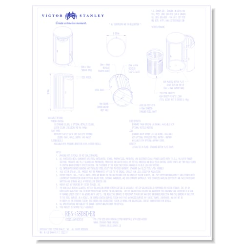 Model REN-45SDSD-ER: Stella of Sunne™ Side-Door Litter Receptacle, 45 gal (170 L)