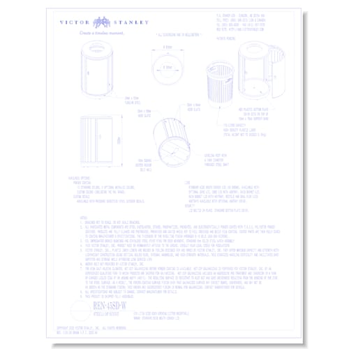 Model REN-45-SD-W: Stella of Sunne™ Side-Door Litter Receptacle, 45 gal (170 L)
