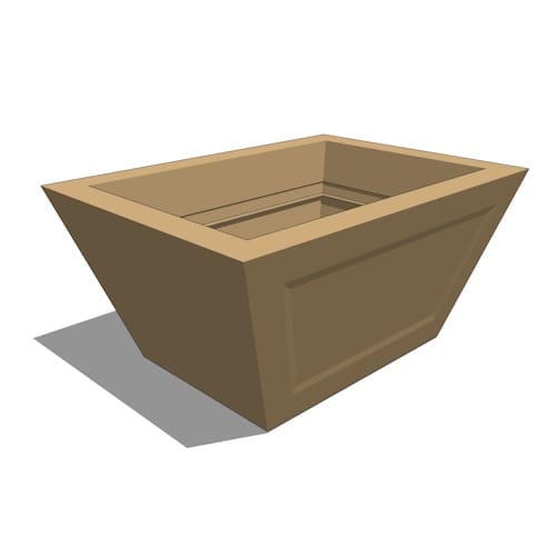Ashville Fiberglass Tapered Rectangular Planter – Single Panel