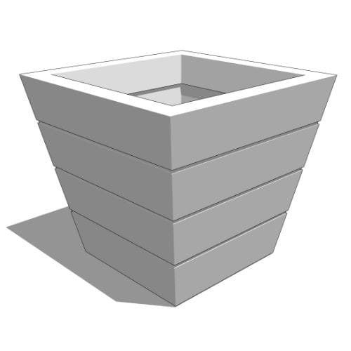 Madera Fiberglass Tapered Square Planter