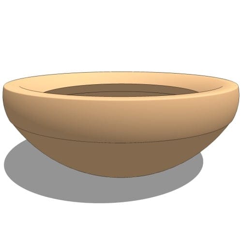 Balboa Fiberglass Low Bowl Planter